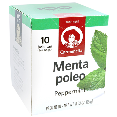 Carmencita Peppermint Tea Menta Poleo Te 10 Bags